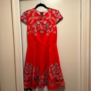 Red Ted Baker Dress Size 2